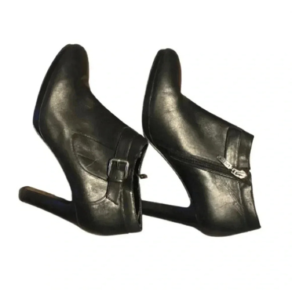 LAUREN RALPH LAUREN, MALEAH, Leather Ankle Boots Black - Picture 4 of 6